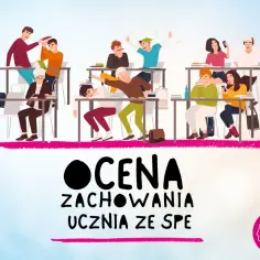 Ocena zachowania ucznia ze SPE. Ilustracja pokazuje uczniów w klasie, jedni są aktywni, inni znudzeni.