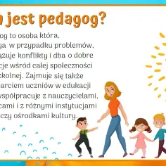 Kim jest pedagog? To osoba, która pomaga uczniom, rozwiązuje konflikty i dba o dobre relacje w szkole, współpracując z nauczycielami i rodzicami.